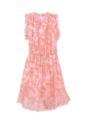Zimmermann Kids Ottie Printed Cotton Dress (1-12 Years) - Pink - 01YR (1 Year)