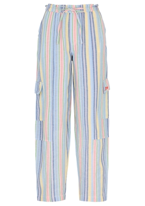 Damson Madder Sicily Striped Cotton-blend Cargo Trousers - Multicoloured - 12 (UK12 / M)