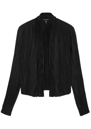 Eileen Fisher Plissé Silk Jacket - Black - M (UK 14-16 / L)