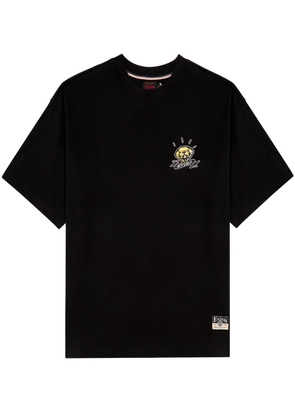 Evisu Diamond Daruma Printed Cotton T-shirt - Black