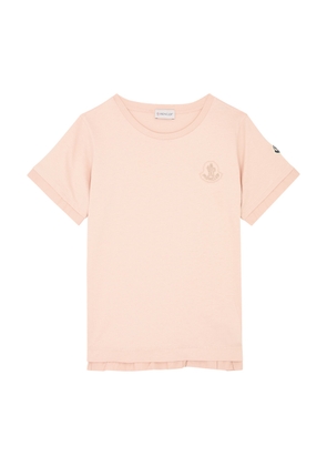 Moncler Kids Logo-embroidered Cotton T-shirt (12-14 Years) - Pink - 14A (14 Years)