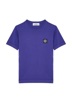 Stone Island Kids Logo Cotton T-shirt (2-4 Years) - Blue Royal - 02YR (2 Years)