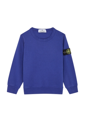 Stone Island Kids Logo Cotton Sweatshirt (2-4 Years) - Blue Royal - 02YR (2 Years)