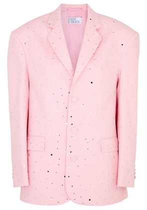 Giuseppe DI Morabito Crystal-embellished Cotton-blend Blazer - Light Pink - 42 (UK14 / L)