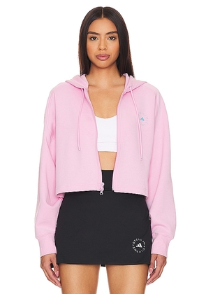 adidas by Stella McCartney True Casuals Cropped Hoodie in Pink. Size S, XS.