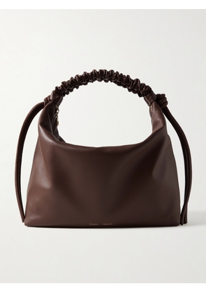 Proenza Schouler - Knotted Ruched Leather Shoulder Bag - Brown - One size