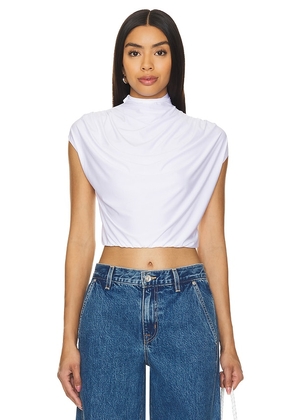 Commando Butter Draped Crop Top in White. Size M, S, XL, XS.