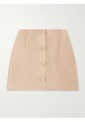 DESTREE - Lucio Taffeta Mini Skirt - Neutrals - small,medium,large