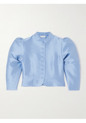 DESTREE - Amoako Cropped Faille Jacket - Blue - x small,small,medium,large
