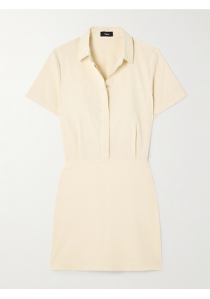 Theory - Linen-blend Mini Shirt Dress - Cream - US0,US2,US4,US6,US8,US10,US12