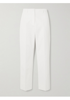 Valentino Garavani - Pleated Cotton Straight-leg Pants - White - IT38,IT40,IT42,IT44,IT46,IT48,IT50