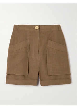 Le Kasha - Ashraf Linen Shorts - Brown - x small,small,medium,large