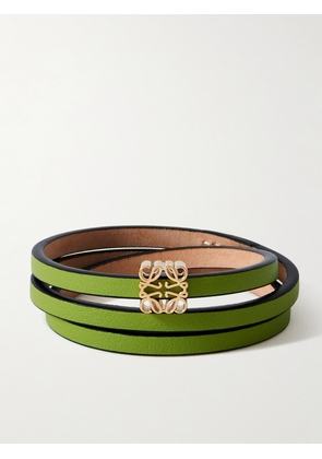 Loewe - + Paula's Ibiza Twist Embellished Leather Wrap Bracelet - Green - S,M,L