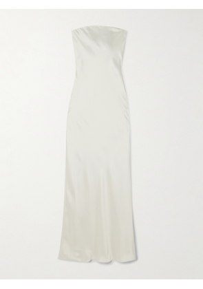 Norma Kamali - Strapless Satin Gown - White - x small,small,medium,large,x large