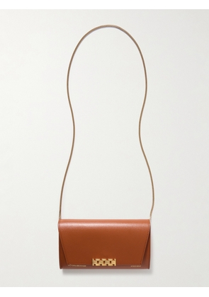Victoria Beckham - Embellished Leather Shoulder Bag - Brown - One size