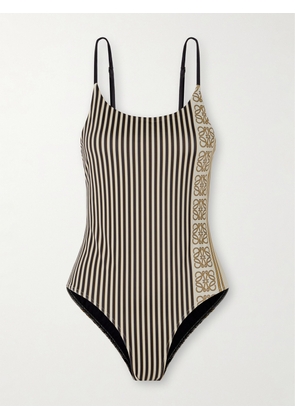 Loewe - + Paula's Ibiza Printed Swimsuit - Neutrals - x small,small,medium,large