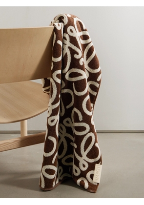 Loewe - + Paula's Ibiza Anagram Cotton-terry Jacquard Towel - Brown - One size