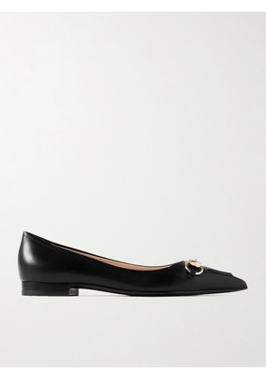 Gucci - Erin Horsebit-detailed Leather Point-toe Flats - Black - IT36,IT37,IT37.5,IT38,IT39,IT40,IT41