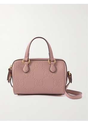 Gucci - Mini Logo-debossed Leather Tote - Pink - One size