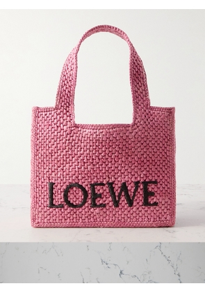 Loewe - + Paula's Ibiza Mini Embroidered Raffia Tote - Pink - One size
