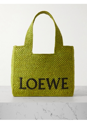 Loewe - + Paula's Ibiza Embroidered Raffia Tote - Green - One size