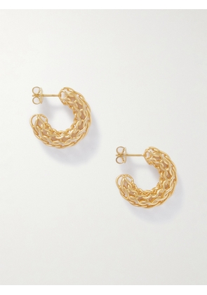 Bottega Veneta - Crochet Gold-tone Hoop Earrings - One size