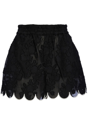 La DoubleJ floral jacquard shorts - Black