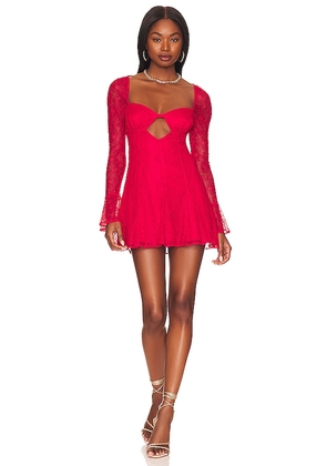 Lovers and Friends Phoebe Mini Dress in Red. Size XS.