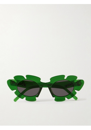 Loewe - + Paula's Ibiza Cat-eye Acetate Sunglasses - Green - One size