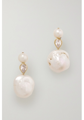 Completedworks - + Net Sustain Recycled Gold Vermeil Crystal And Pearl Earrings - Ivory - One size