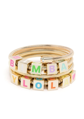 Bimba y Lola coil-chain logo bracelet - Gold