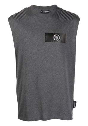 Plein Sport tiger-head motif T-shirt - Grey