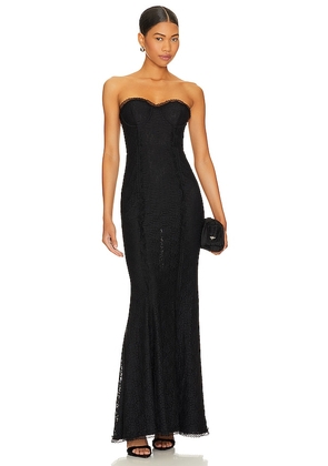 MAJORELLE Mari Elena Gown in Black. Size L, S, XL.