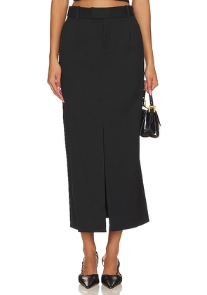 SIMKHAI Jalda Straight Skirt in Black. Size 10, 6.