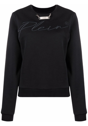 Philipp Plein Signature logo-embroidered sweatshirt - Black