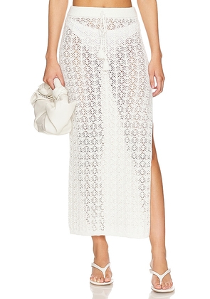 LSPACE Sweet Talk Skirt in White. Size L, S, XL, XS.