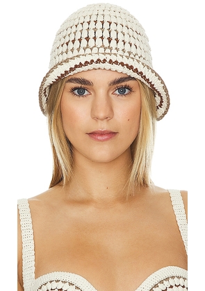 Lovers and Friends Mara Crochet Hat in Neutral.
