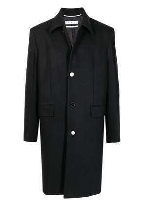 Off-White single-breasted wool-blend coat - Black