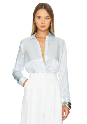 L'AGENCE Tyler Blouse in Baby Blue. Size M, S, XL, XS.