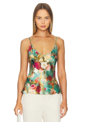 L'AGENCE Lexi Camisole in Green. Size M, S, XL, XS.