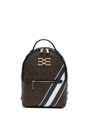 Bally monogram and stripe backpack - Brown