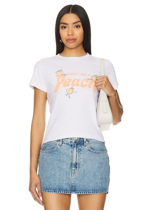 RE/DONE Classic Tee Peach in White. Size M, S, XL, XS.