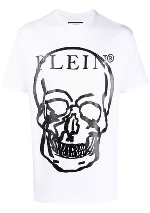 Philipp Plein skull-print short-sleeved T-shirt - White