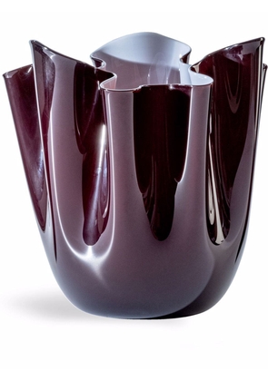 Venini Fazzoletto Opalino two-tone vase - Red