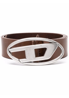 Diesel 1DR logo-buckle leather belt - Brown