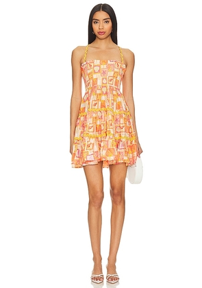 Sundress Tea Dress in Orange. Size XL, XS/S.