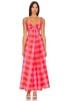 Sundress Magda Dress in Red,Pink. Size XL/1X.