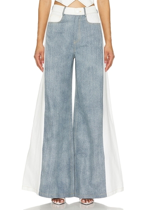 The Femm Perrie Wide Leg in Blue. Size S, XL, XS.