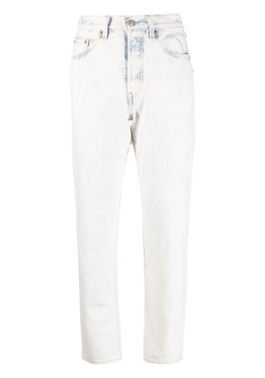 Levi's bleached-effect tapered jeans - White