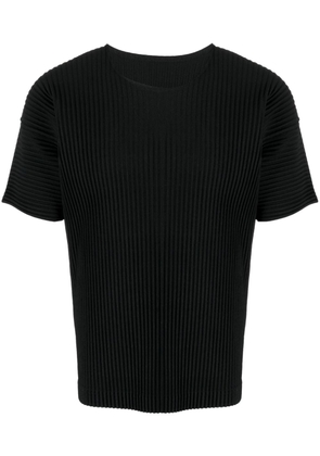 Homme Plissé Issey Miyake pleated short-sleeve T-shirt - Black